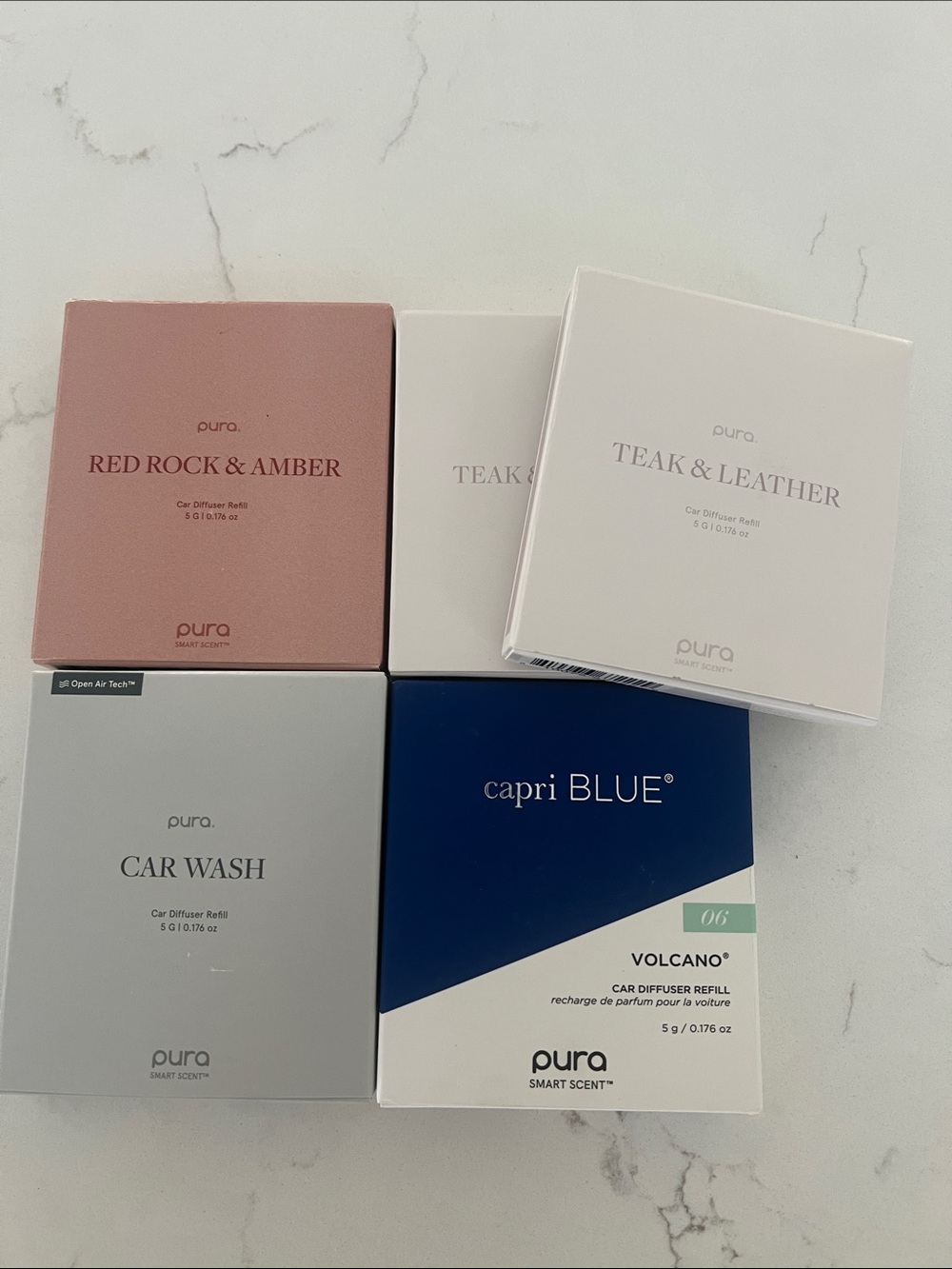 Pura Smart Scent Car Diffuser Refills in Pink, White, Blue, Gray